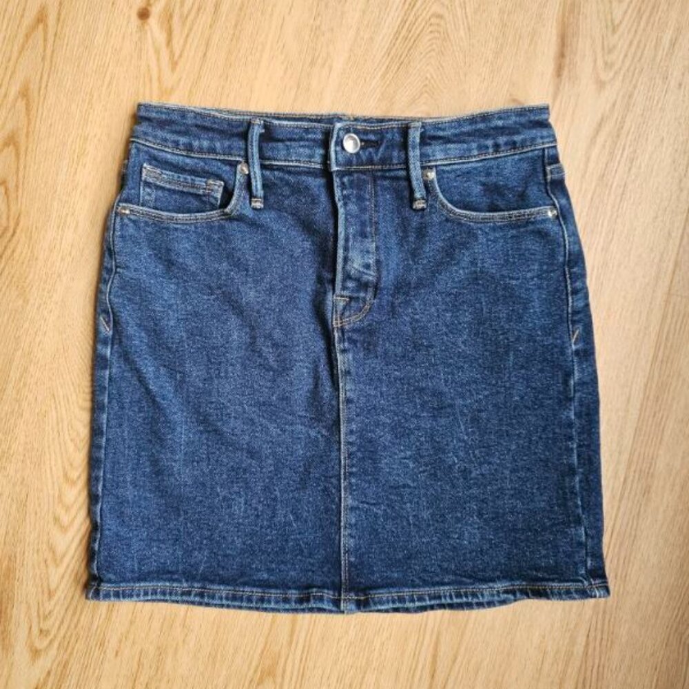 good american denim skirt